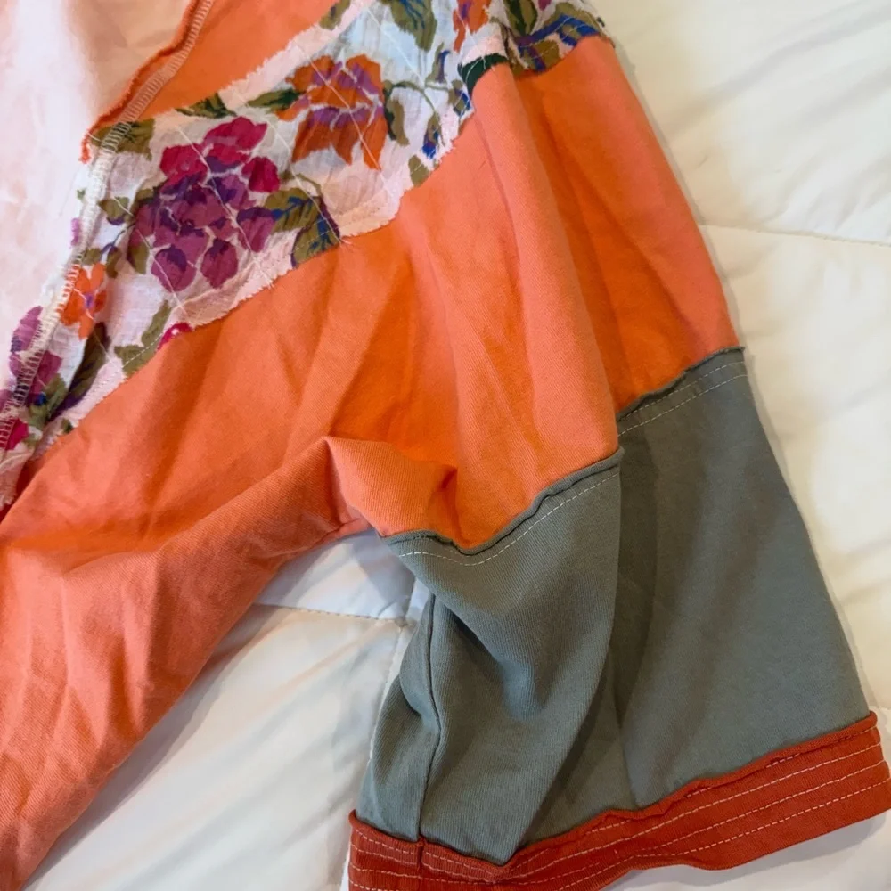 Womens Easel Boho Patchwork Floral Sleeve Top size 2X - Picture 5 of 5